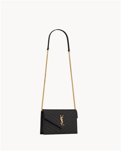 ysl iconic wallet on chain medium|YSL cassandre envelope chain wallet.